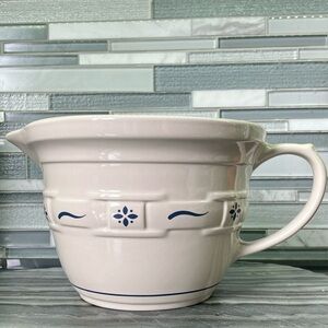 Longaberger Pottery Woven Traditions Classic Blue Pitcher. Excellent condition.